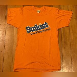 Vintage 80s sunkist orange t shirt fits small